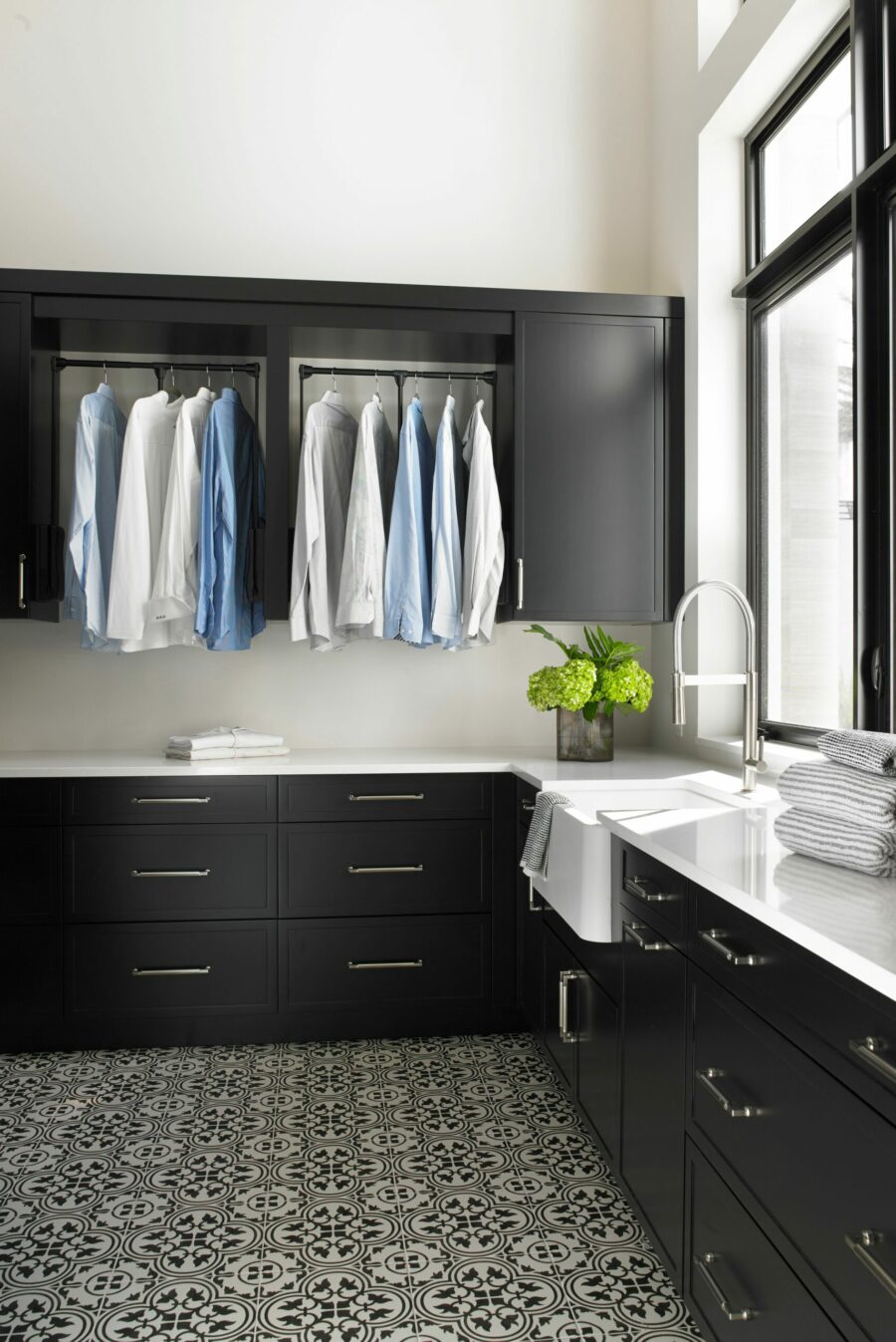 button-down-shirt-hanging-in-laundry-room